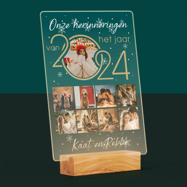 Fotocollage: Onze Herinneringen Van Het Jaar - Afdruk Op Acrylglas (Verticaal)