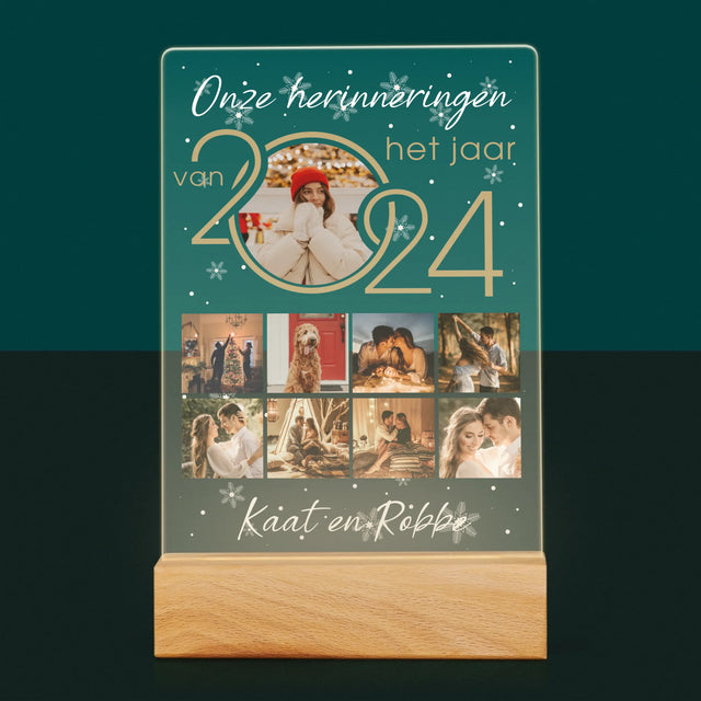 Fotocollage: Onze Herinneringen Van Het Jaar - Afdruk Op Acrylglas (Verticaal)