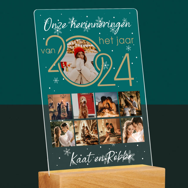 Fotocollage: Onze Herinneringen Van Het Jaar - Afdruk Op Acrylglas (Verticaal)