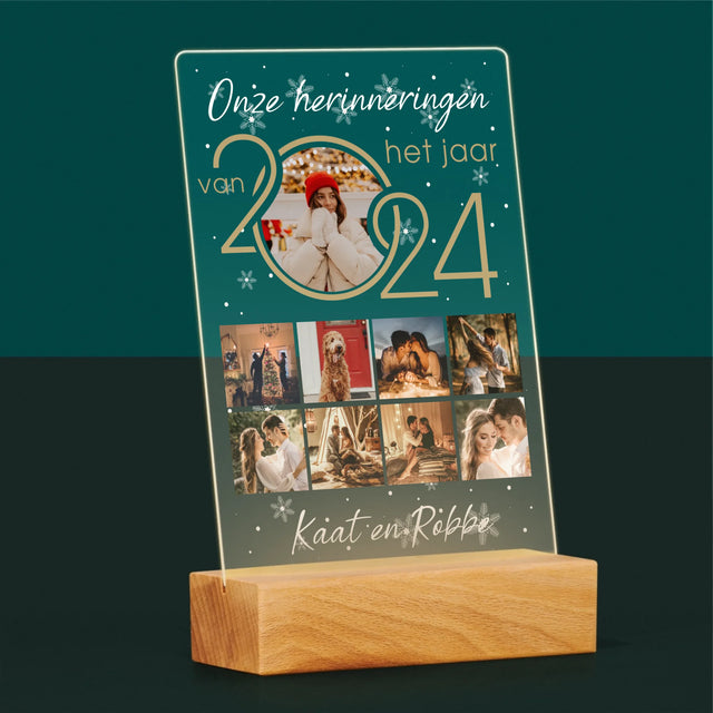 Fotocollage: Onze Herinneringen Van Het Jaar - Afdruk Op Acrylglas (Verticaal)