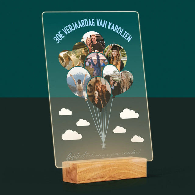 Vorm Van Foto'S: 30E Verjaardag Balonnen - Afdruk Op Acrylglas (Verticaal)