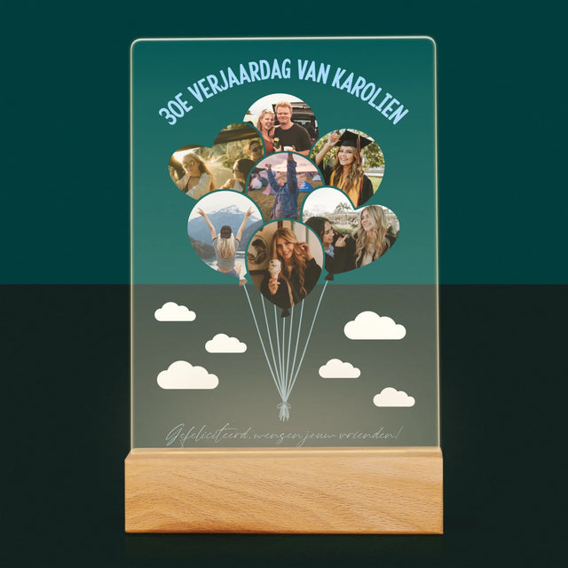 Vorm Van Foto'S: 30E Verjaardag Balonnen - Afdruk Op Acrylglas (Verticaal)