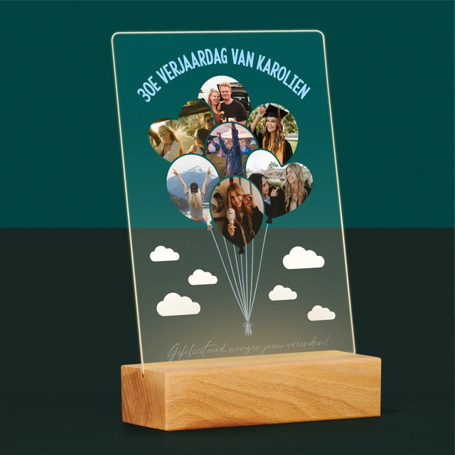 Vorm Van Foto'S: 30E Verjaardag Balonnen - Afdruk Op Acrylglas (Verticaal)