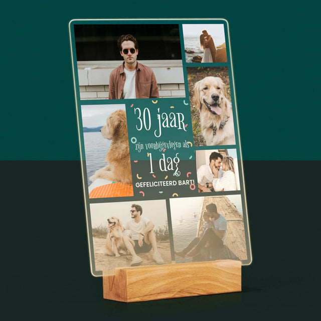 Fotocollage: 30 Jaar Voorbij - Afdruk Op Acrylglas (Verticaal)
