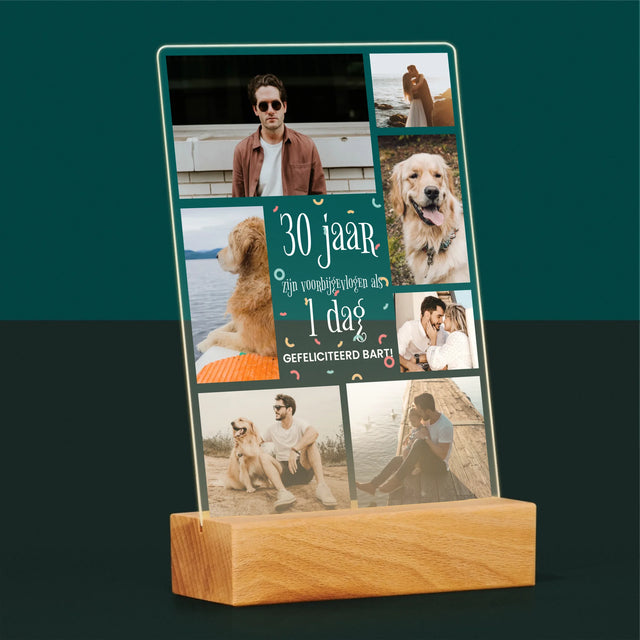 Fotocollage: 30 Jaar Voorbij - Afdruk Op Acrylglas (Verticaal)