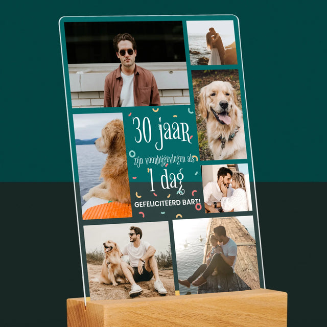 Fotocollage: 30 Jaar Voorbij - Afdruk Op Acrylglas (Verticaal)