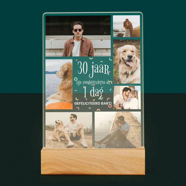 Fotocollage: 30 Jaar Voorbij - Afdruk Op Acrylglas (Verticaal)