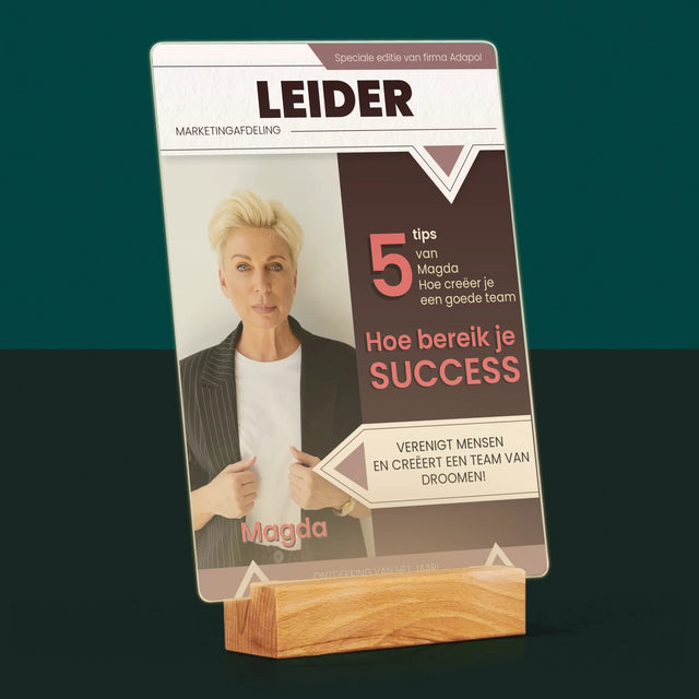 Omslag Van Tijdschrift: Leider - Afdruk Op Acrylglas (Verticaal)
