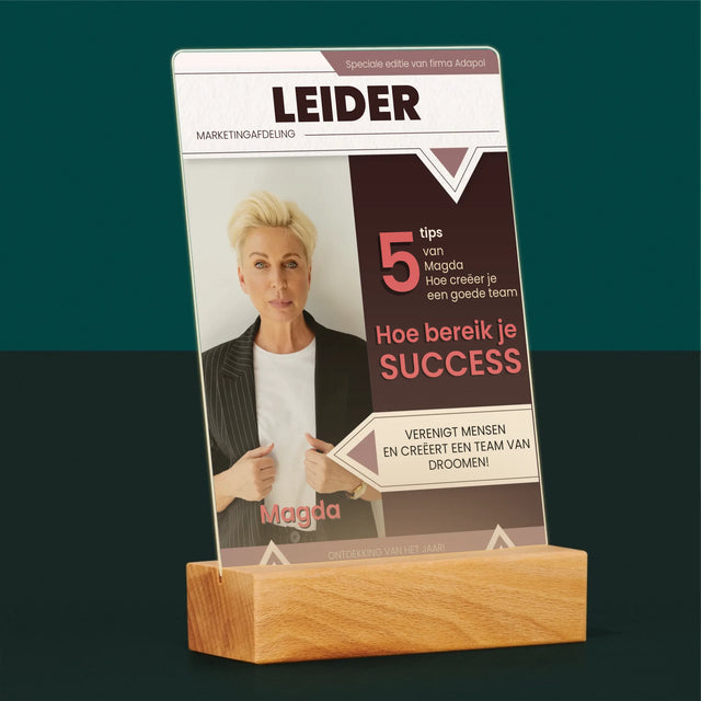 Omslag Van Tijdschrift: Leider - Afdruk Op Acrylglas (Verticaal)