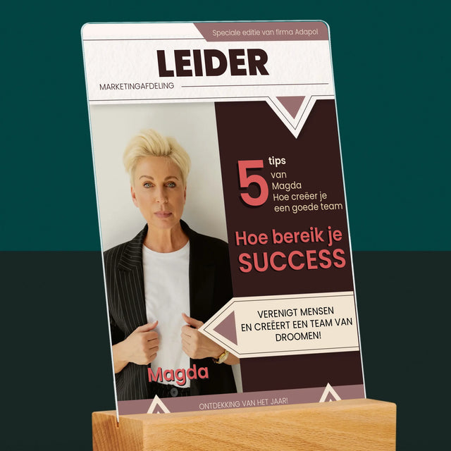 Omslag Van Tijdschrift: Leider - Afdruk Op Acrylglas (Verticaal)