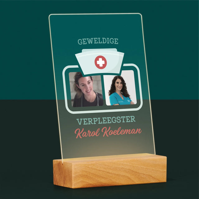 Fotocollage: Geweldige Verpleegster - Afdruk Op Acrylglas (Verticaal)