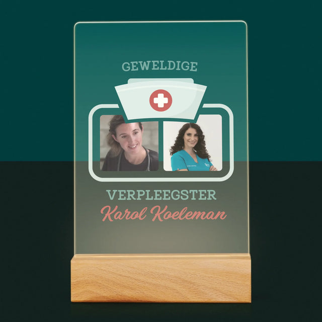 Fotocollage: Geweldige Verpleegster - Afdruk Op Acrylglas (Verticaal)