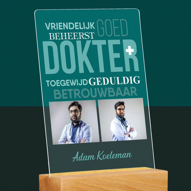 Fotocollage: Dokter Kenmerken - Afdruk Op Acrylglas (Verticaal)
