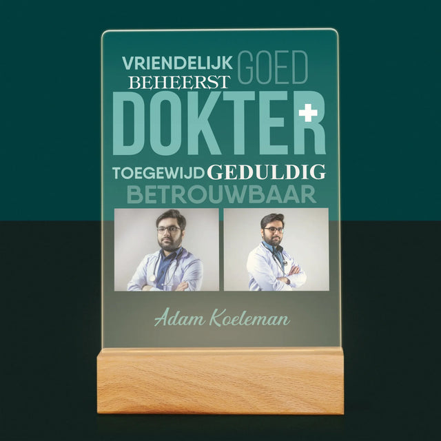 Fotocollage: Dokter Kenmerken - Afdruk Op Acrylglas (Verticaal)