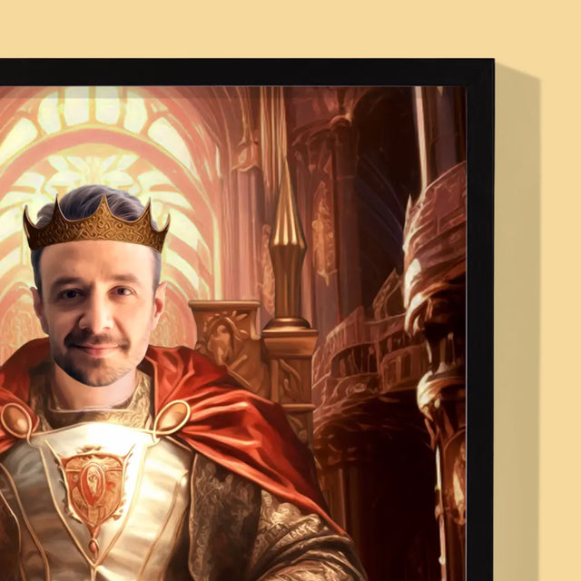 Koninklijk Portret: Koninklijke Troon - Afdruk Met Frame 30X40 (Verticaal)