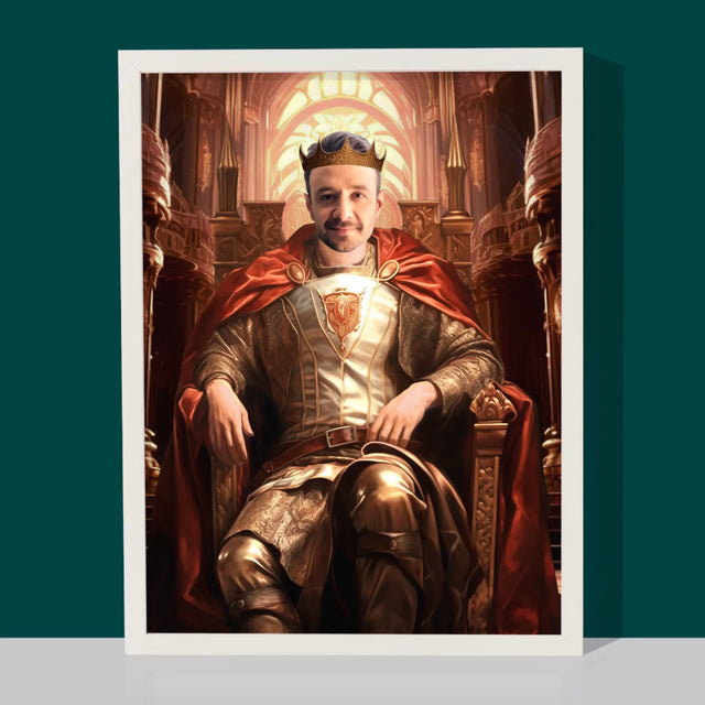 Koninklijk Portret: Koninklijke Troon - Afdruk Met Frame 30X40 (Verticaal)