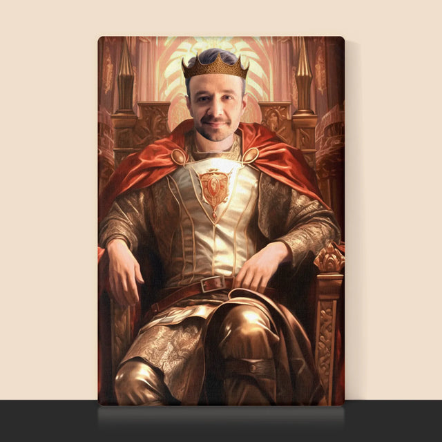 Koninklijk Portret: Koninklijke Troon - Afdruk Met Frame 30X40 (Verticaal)