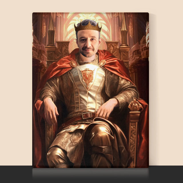 Koninklijk Portret: Koninklijke Troon - Afdruk Met Frame 30X40 (Verticaal)