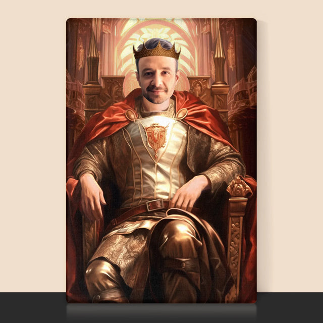 Koninklijk Portret: Koninklijke Troon - Afdruk Met Frame 30X40 (Verticaal)