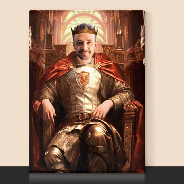 Koninklijk Portret: Koninklijke Troon - Afdruk Met Frame 30X40 (Verticaal)