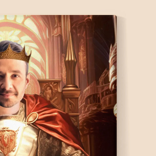 Koninklijk Portret: Koninklijke Troon - Afdruk Met Frame 30X40 (Verticaal)