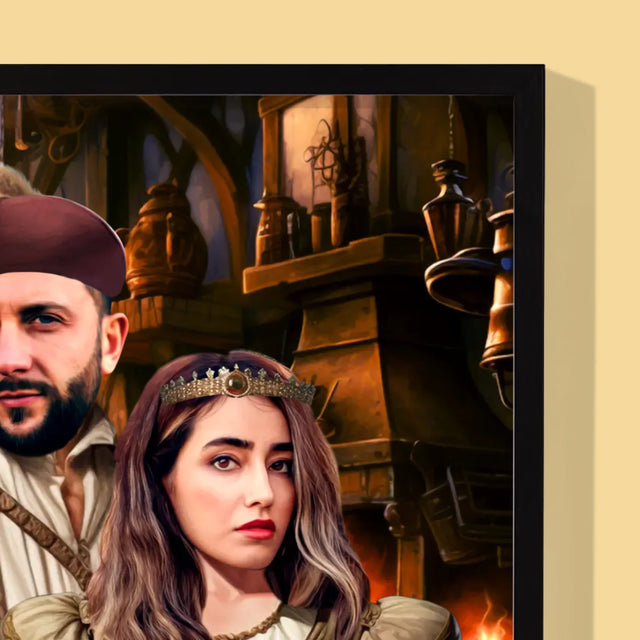 Koninklijk Portret: Aristocratische Koppel - Afdruk Met Frame 30X40 (Verticaal)