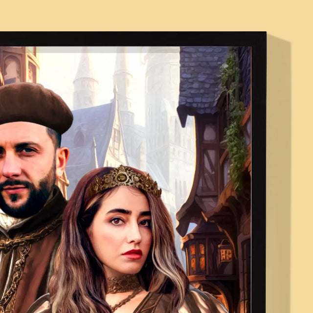 Koninklijk Portret: Adellijk Paar - Afdruk Met Frame 30X40 (Verticaal)