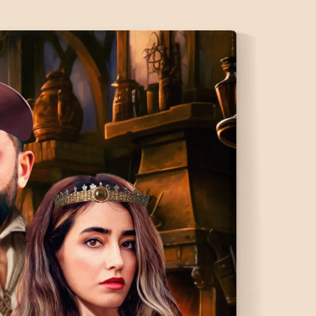 Koninklijk Portret: Aristocratische Koppel - Afdruk Met Frame 30X40 (Verticaal)