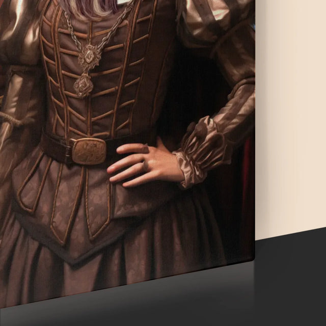 Koninklijk Portret: Adellijk Paar - Afdruk Met Frame 30X40 (Verticaal)