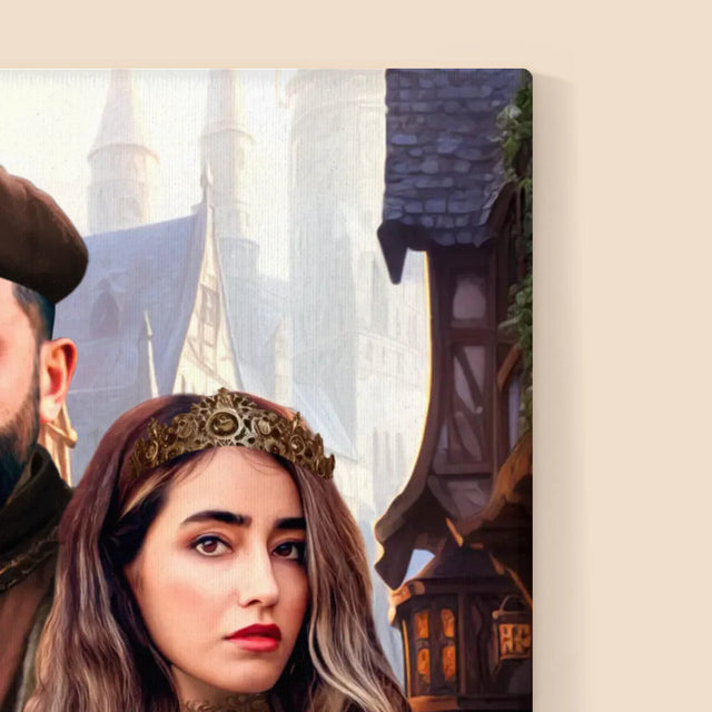 Koninklijk Portret: Adellijk Paar - Afdruk Met Frame 30X40 (Verticaal)