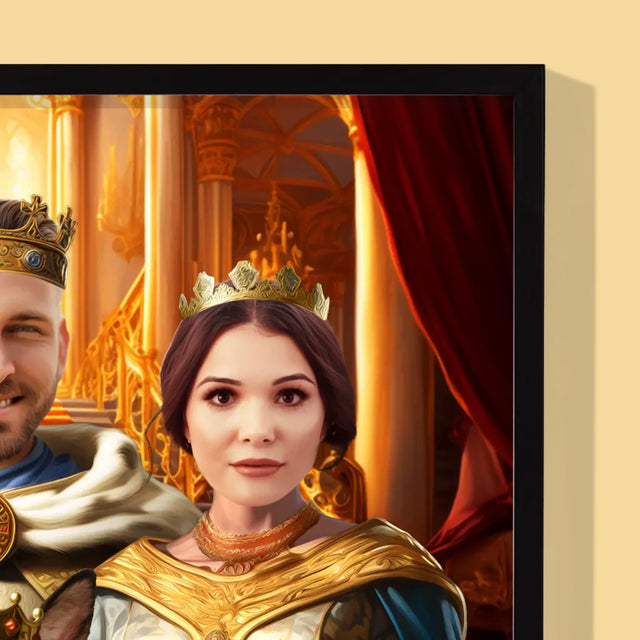 Koninklijk Portret: Heersers Met Huisdier - Afdruk Met Frame 30X40 (Verticaal)