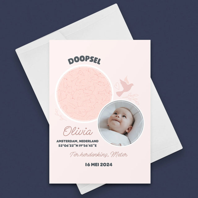 Starrenkaart: Doopsel - Wenskaart