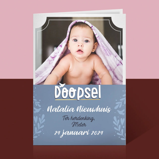 Foto En Handtekening: Doopsel - Wenskaart
