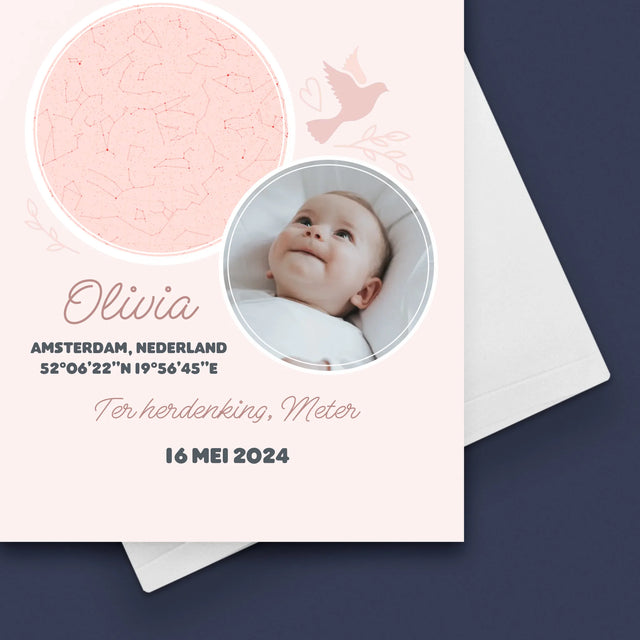 Starrenkaart: Doopsel - Wenskaart