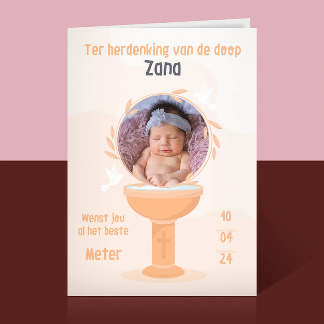 Foto En Handtekening: Ter Herdenking Van De Doop - Wenskaart