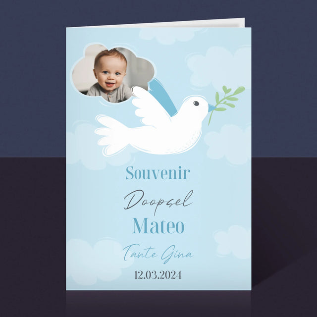 Foto En Handtekening: Souvenir Doopsel - Wenskaart