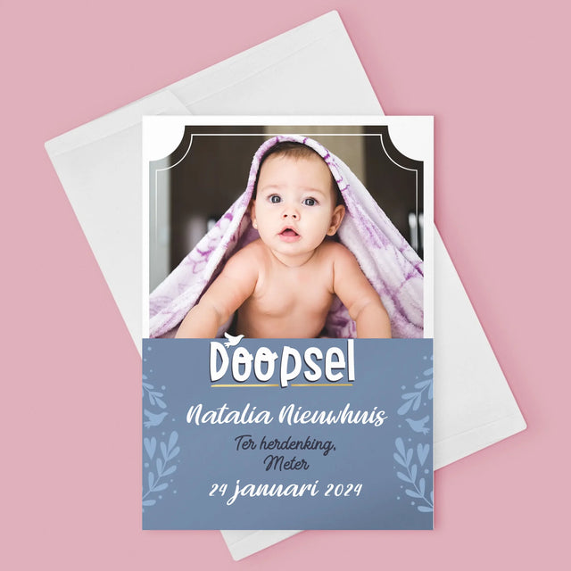 Foto En Handtekening: Doopsel - Wenskaart