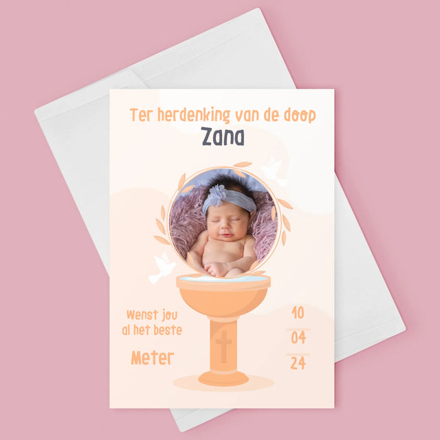 Foto En Handtekening: Ter Herdenking Van De Doop - Wenskaart