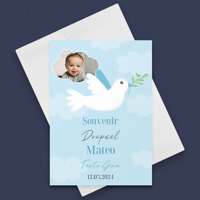 Foto En Handtekening: Souvenir Doopsel - Wenskaart