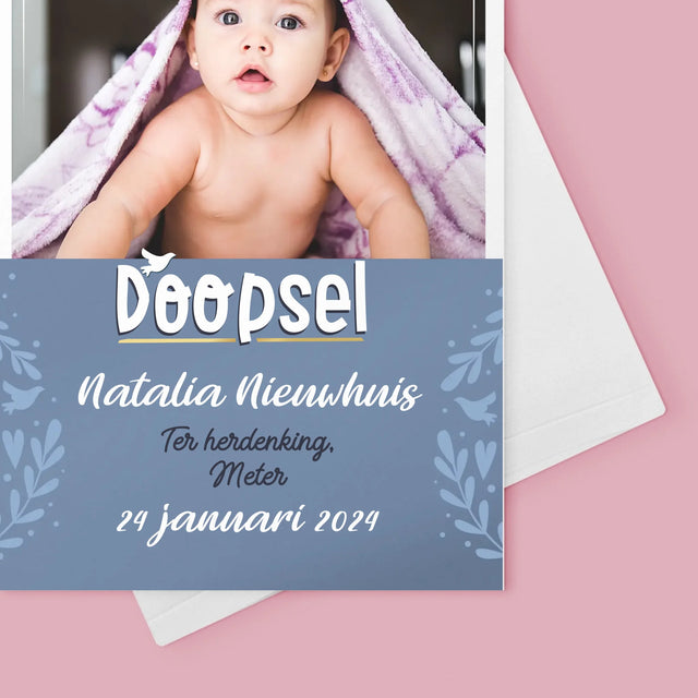 Foto En Handtekening: Doopsel - Wenskaart