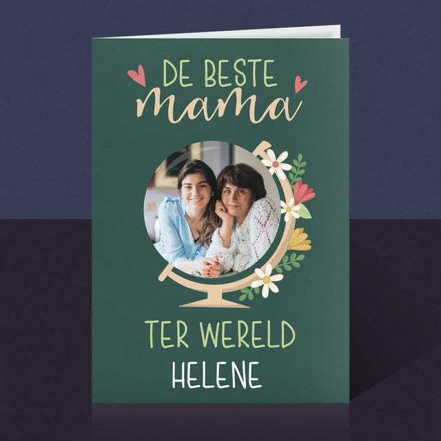 Foto En Handtekening: De Beste Mama Ter Wereld - Wenskaart