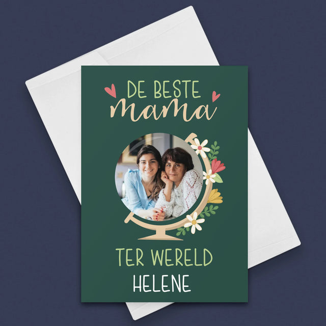 Foto En Handtekening: De Beste Mama Ter Wereld - Wenskaart