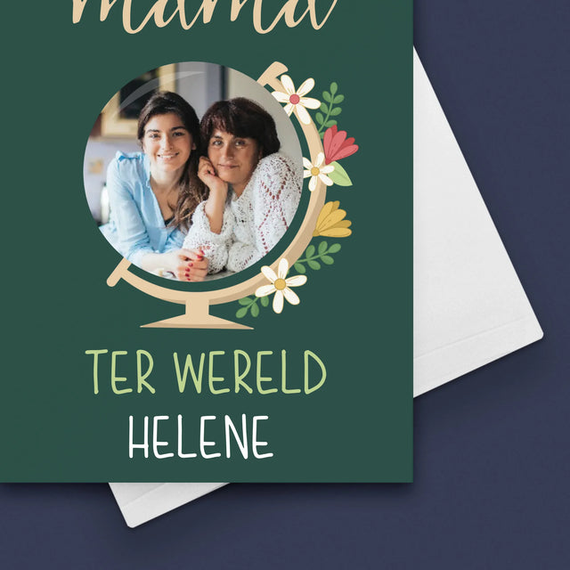 Foto En Handtekening: De Beste Mama Ter Wereld - Wenskaart