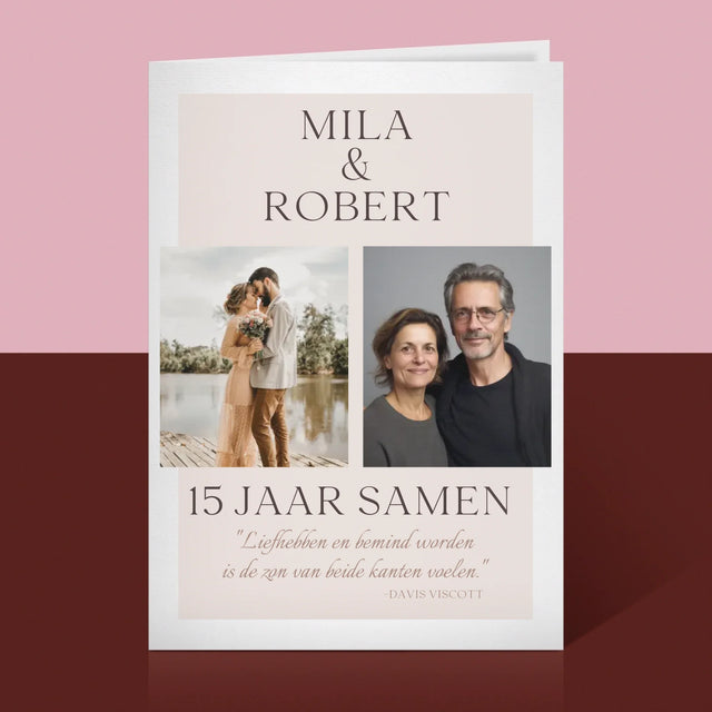 Fotocollage: Liefhebben En Bemind Worden - Wenskaart