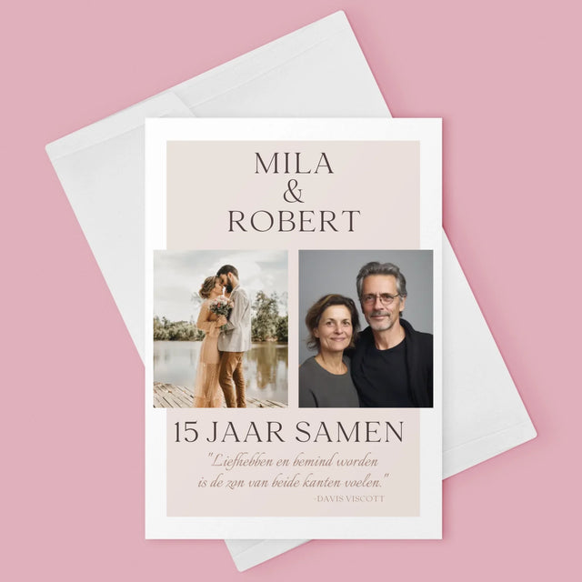 Fotocollage: Liefhebben En Bemind Worden - Wenskaart