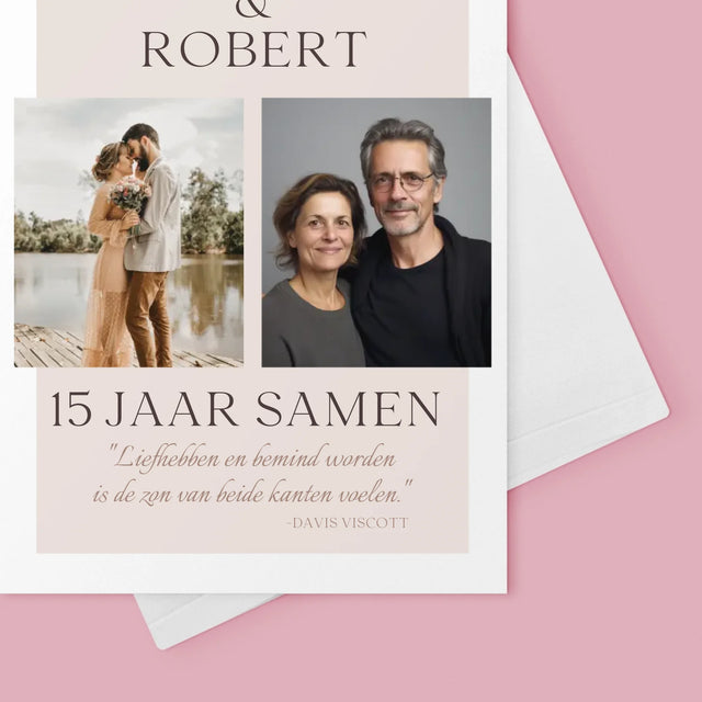 Fotocollage: Liefhebben En Bemind Worden - Wenskaart