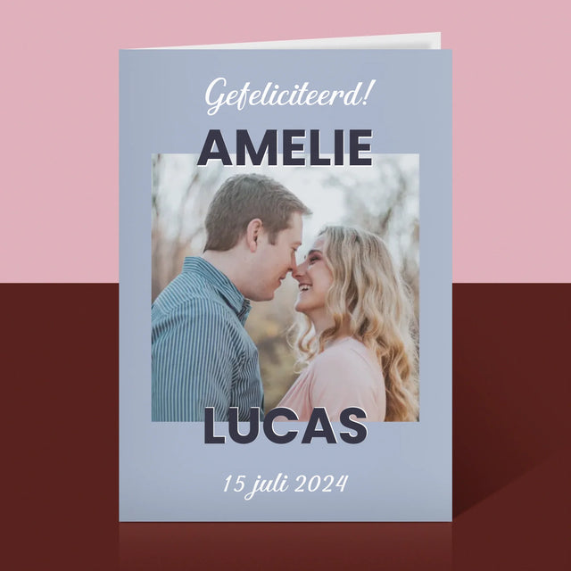 Foto En Handtekening: Huwelijkswensen - Wenskaart