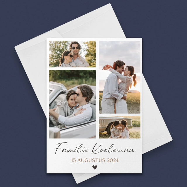 Fotocollage: Familie - Wenskaart