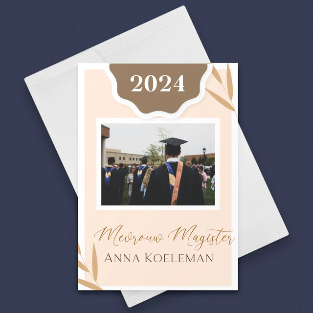 Fotocollage: Mevrouw Magister - Wenskaart