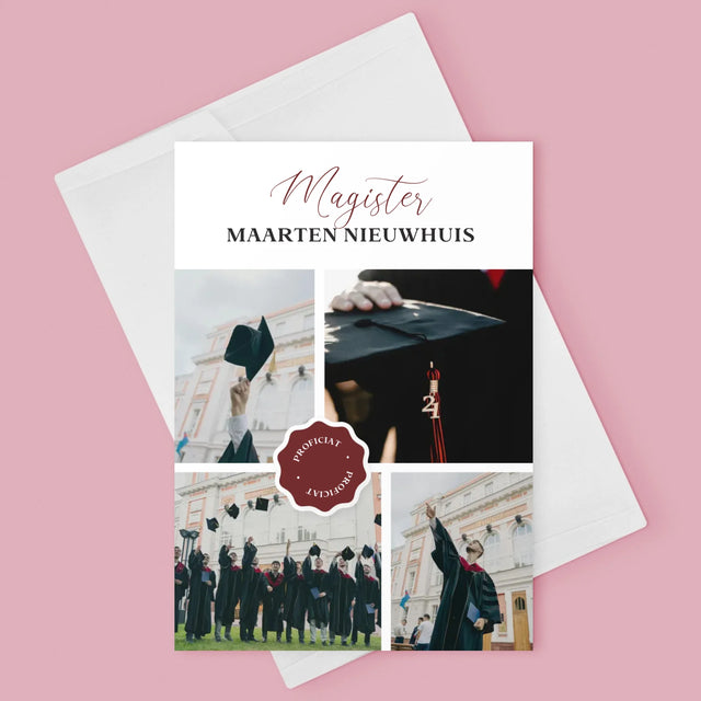 Fotocollage: Magister - Wenskaart